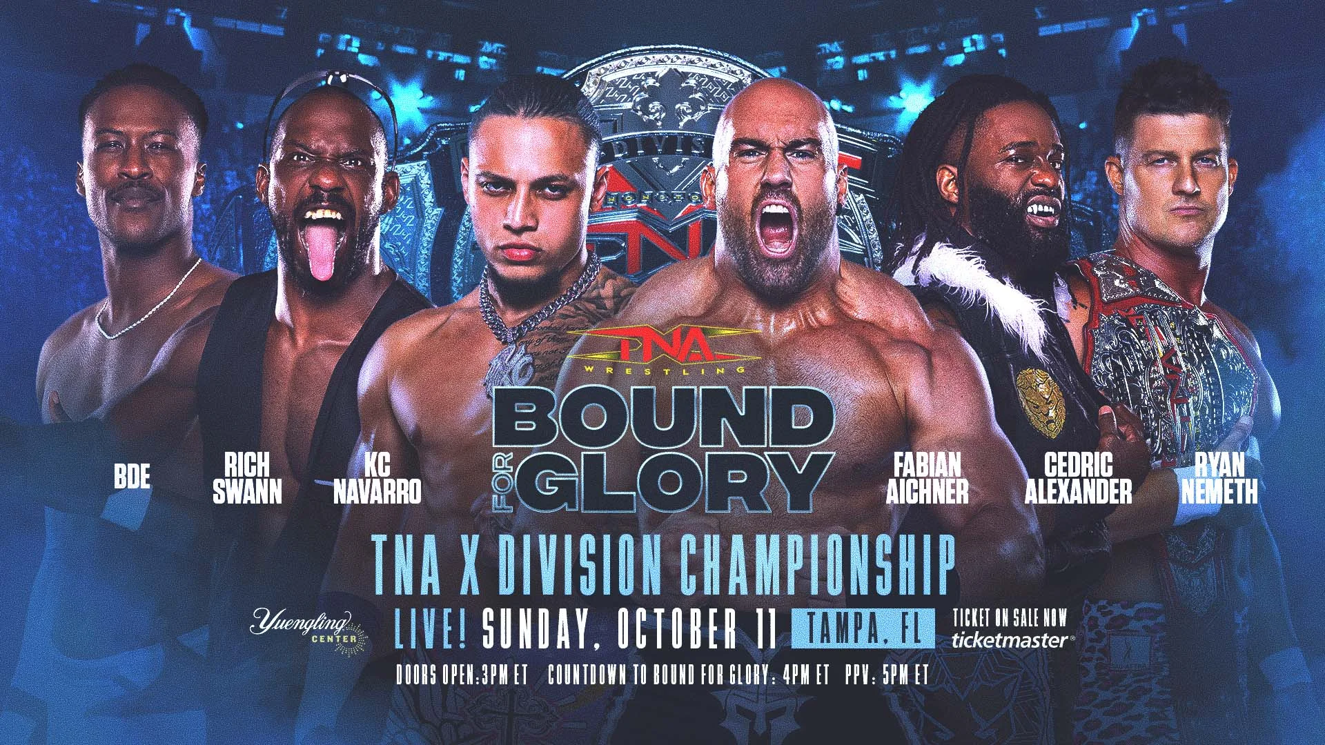 BDE vs. Rich Swann vs. KC Navarro vs. Fabian Aichner vs. Cedric Alexander vs. Ryan Nemeth — TNA X-Division Championship
