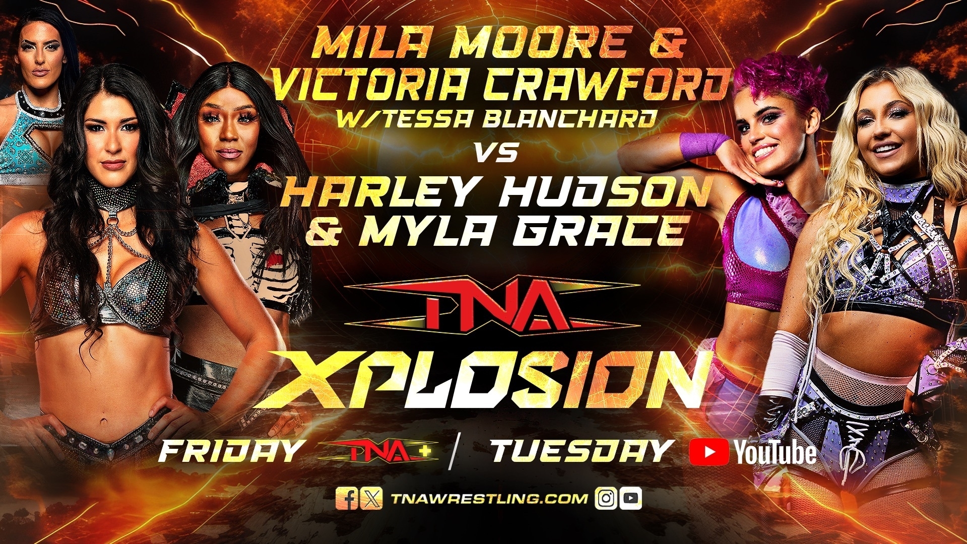 Myla Grace and Harley Hudson face Victoria Crawford and Mila Moore on Xplosion