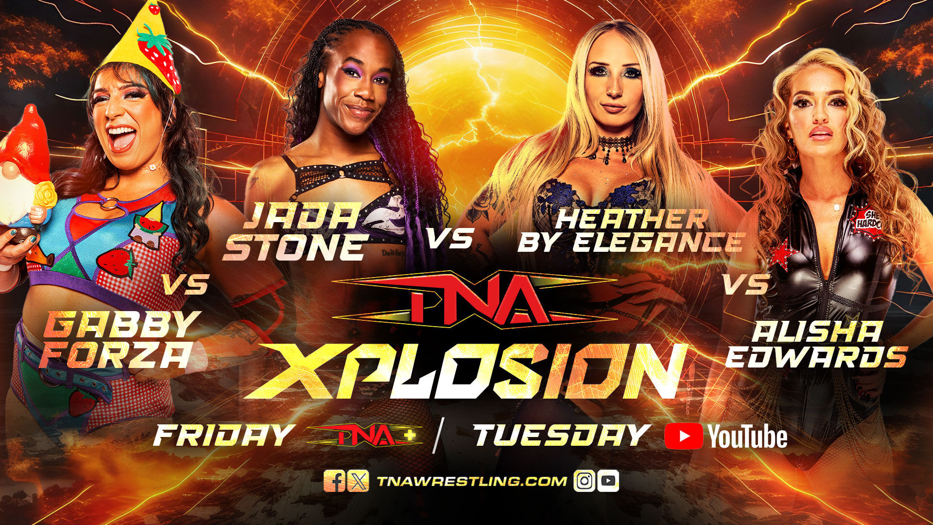 Gabby Forza and Jada Stone Team up to Take on Alisha Edwards and Heather by Elegance on Xplosion