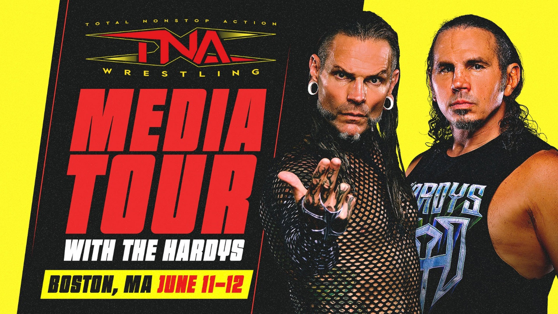 Pro Wrestling Legends Jeff & Matt Hardy Visit Boston On June 11-12 To Preview Slammiversary, The Summer Tradition From TNA Wrestling