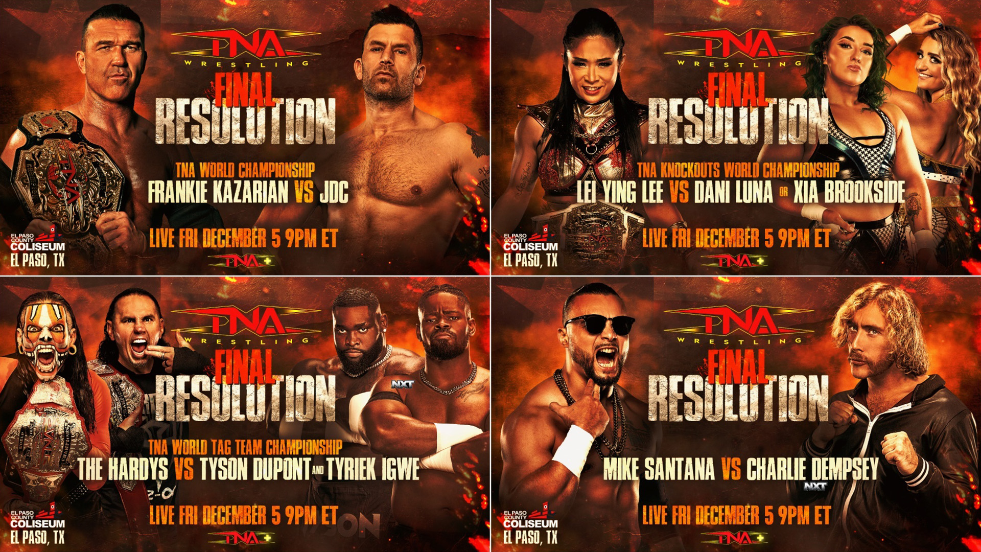 Frankie Kazarian vs. JDC for the TNA World Title, Several TNA vs. NXT Bouts & More Set for Final Resolution