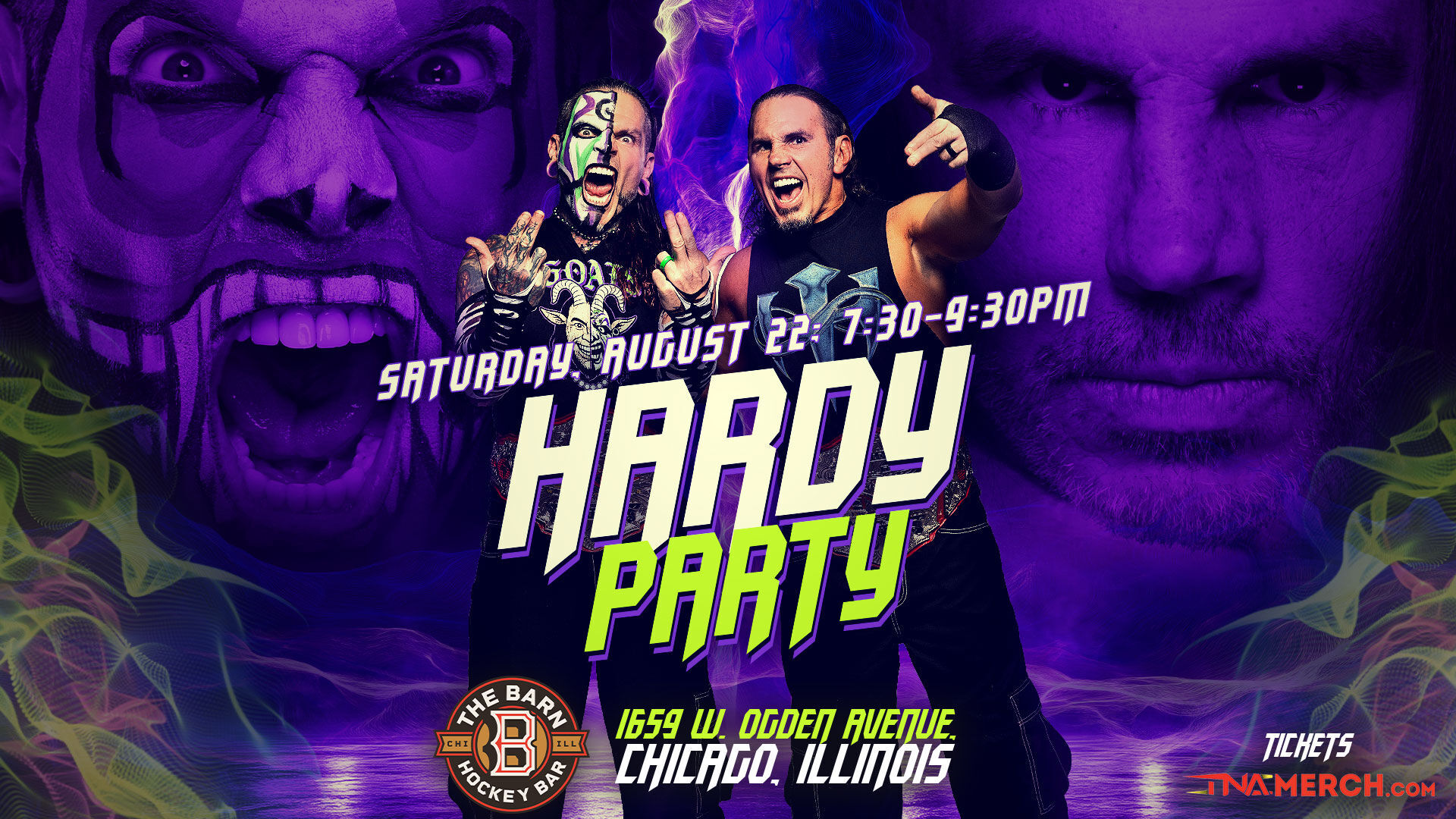 Hardy Party In Chicago on Saturday, August 22, at The Barn Hockey Bar