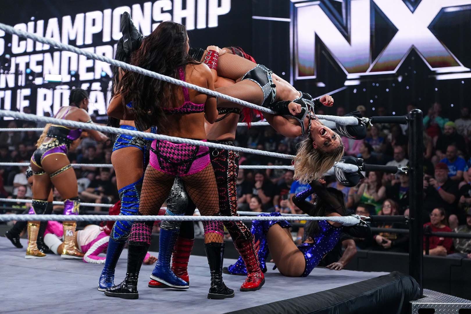 Knockouts TV Champion M by Elegance, Knockouts World Champion Xia Brookside, M by Elegance and Heather by Elegance Take Their Shot on NXT