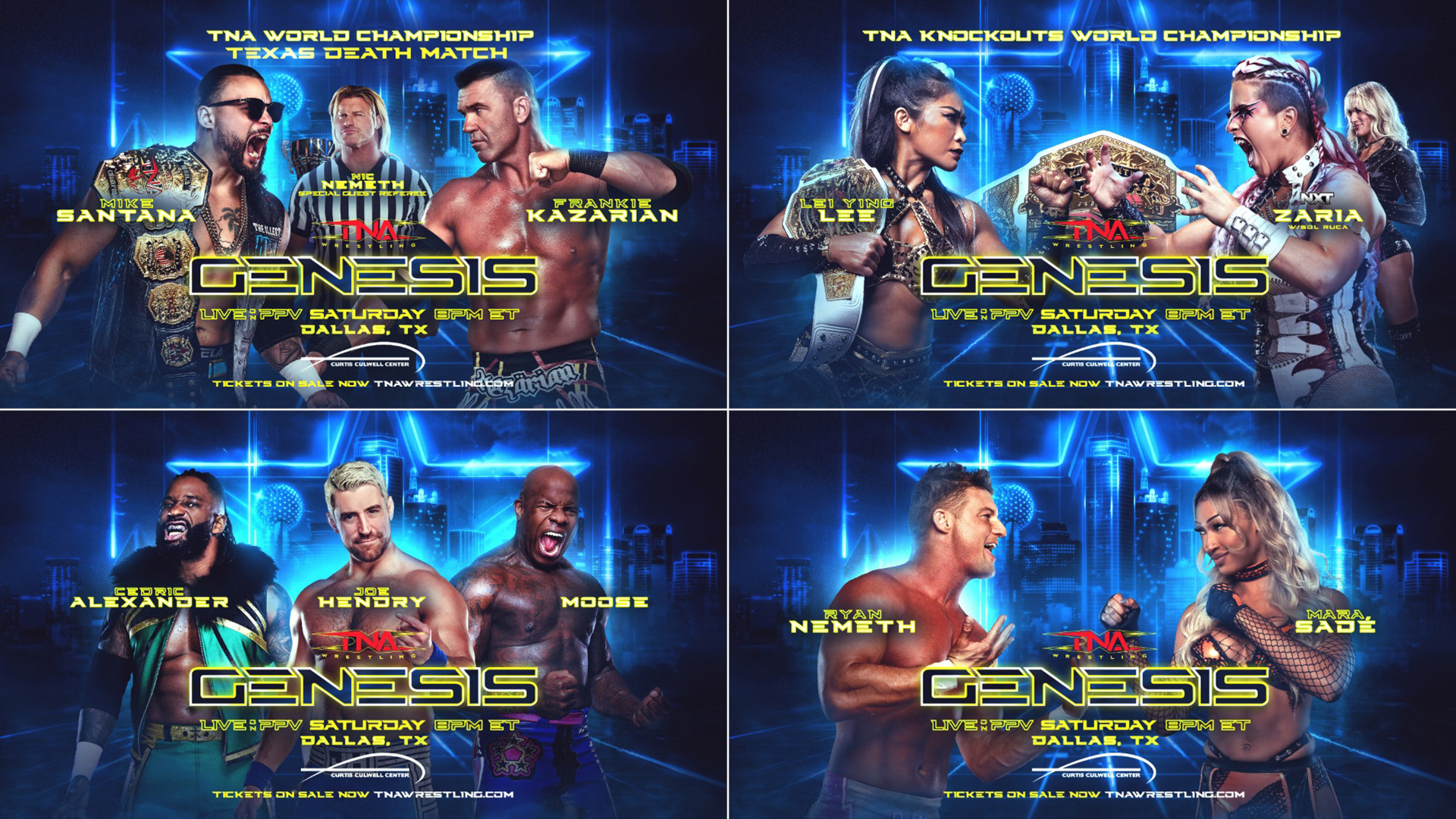 Texas Death Match for the TNA World Title, Zaria Challenges Léi Yǐng Lee, Plus More Set for Genesis