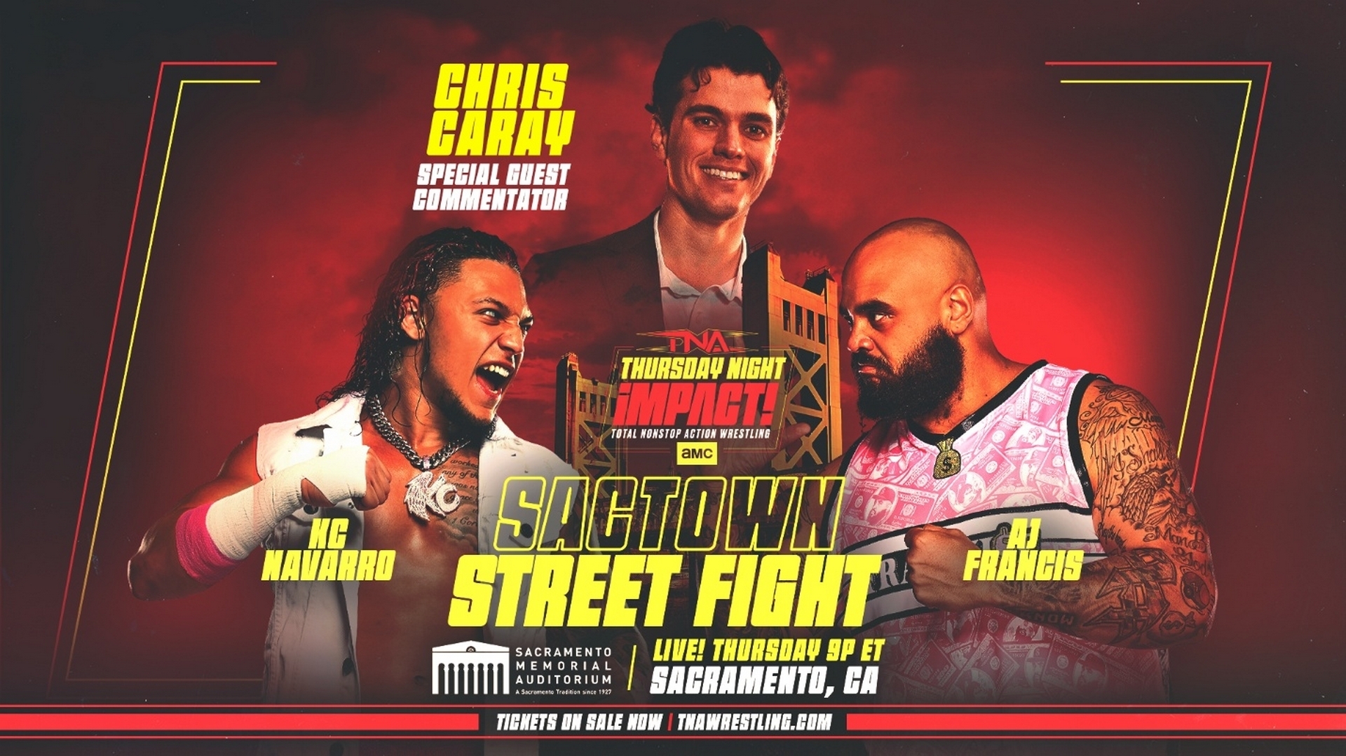 Chris Caray Joins TNA Wrestling Broadcast Team For Sacramento Street Fight On Thursday, May 14, Live on AMC