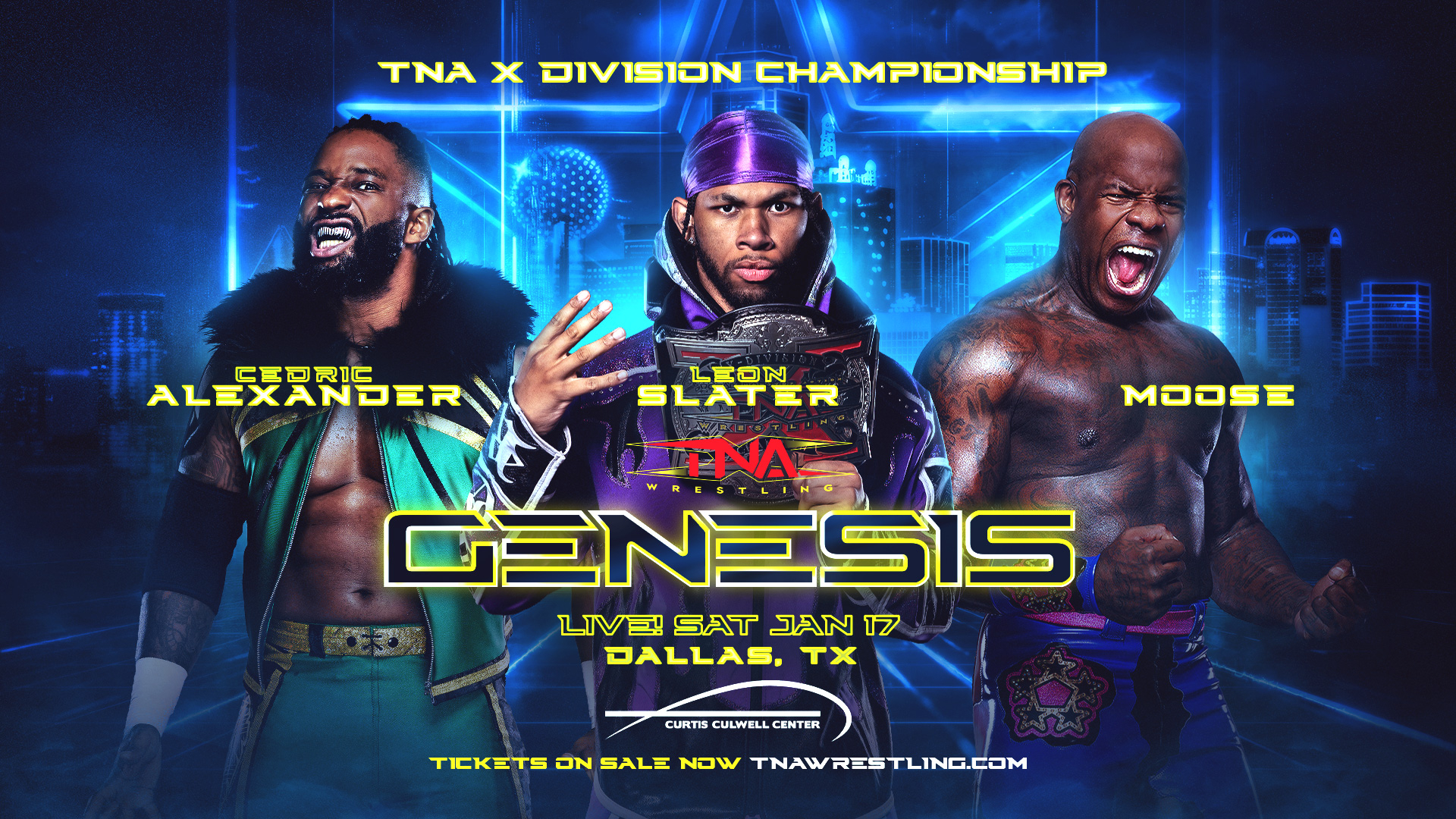 Leon Slater to Defend TNA X-Division Title Against Cedric Alexander & Moose in Thrilling Three-Way at Genesis
