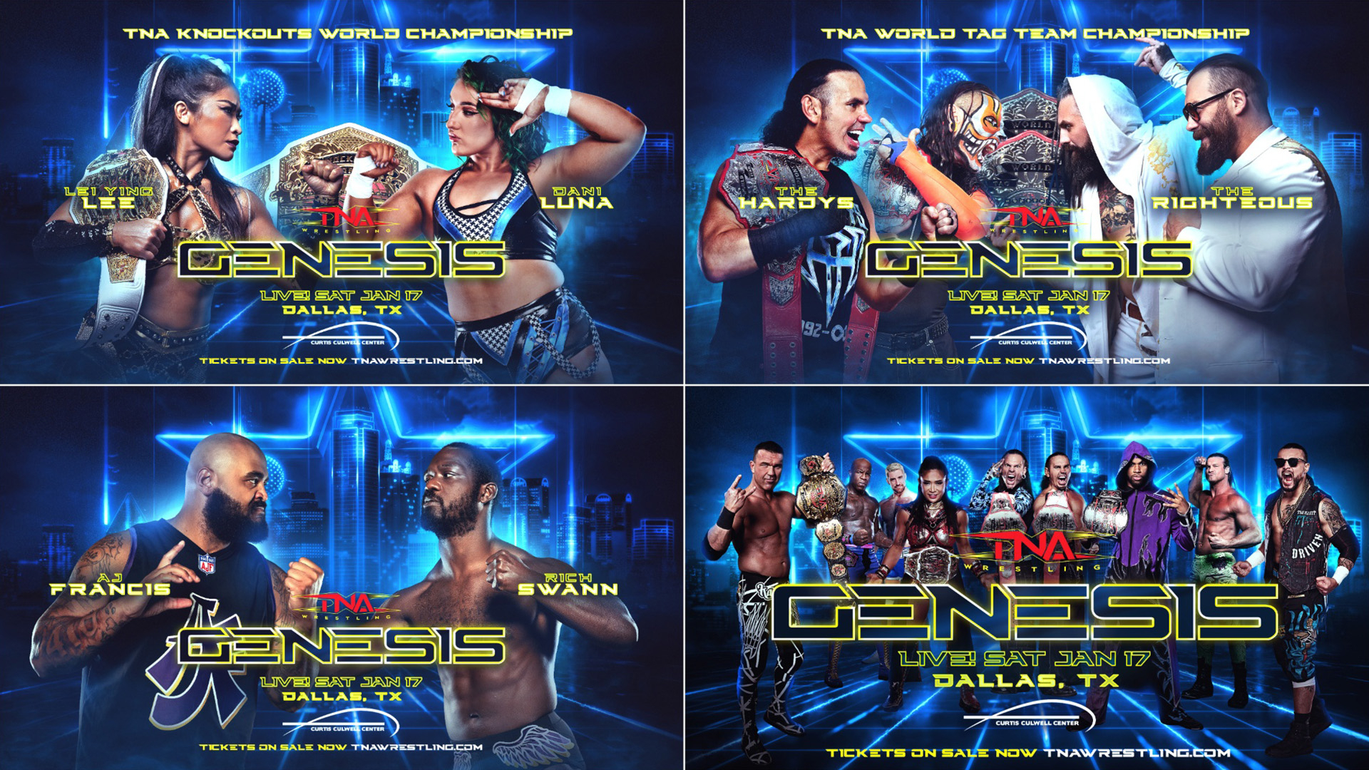 Léi Yǐng Lee vs. Dani Luna, The Hardys vs. The Righteous & More Added to Genesis Lineup