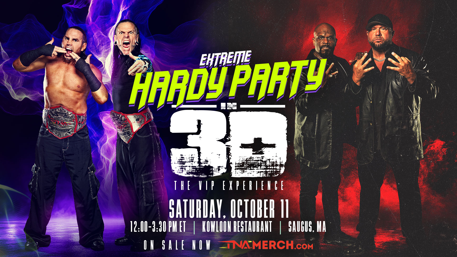 Meet The Hardys & Team 3D on Saturday, October 11, At The Extreme Hardy Party In 3D