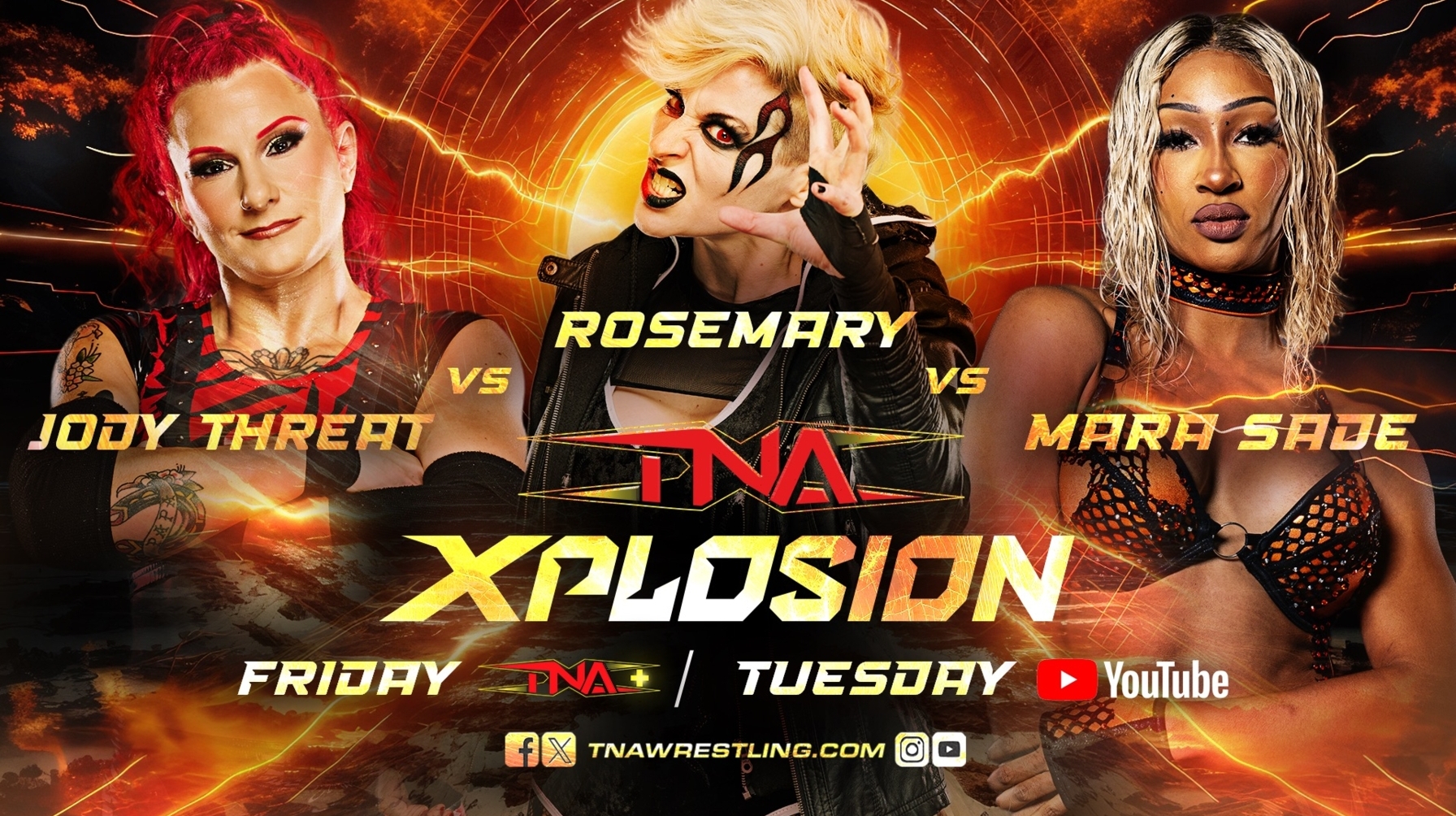 Rosemary vs. Mara Sadè vs. Jody Threat Headlines Xplosion on TNA+