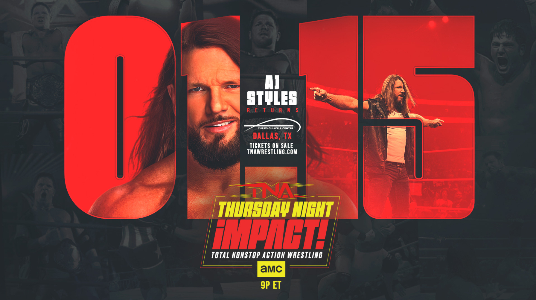 AJ Styles Returns to TNA Wrestling LIVE January 15 on Premiere of Thursday Night iMPACT! on AMC
