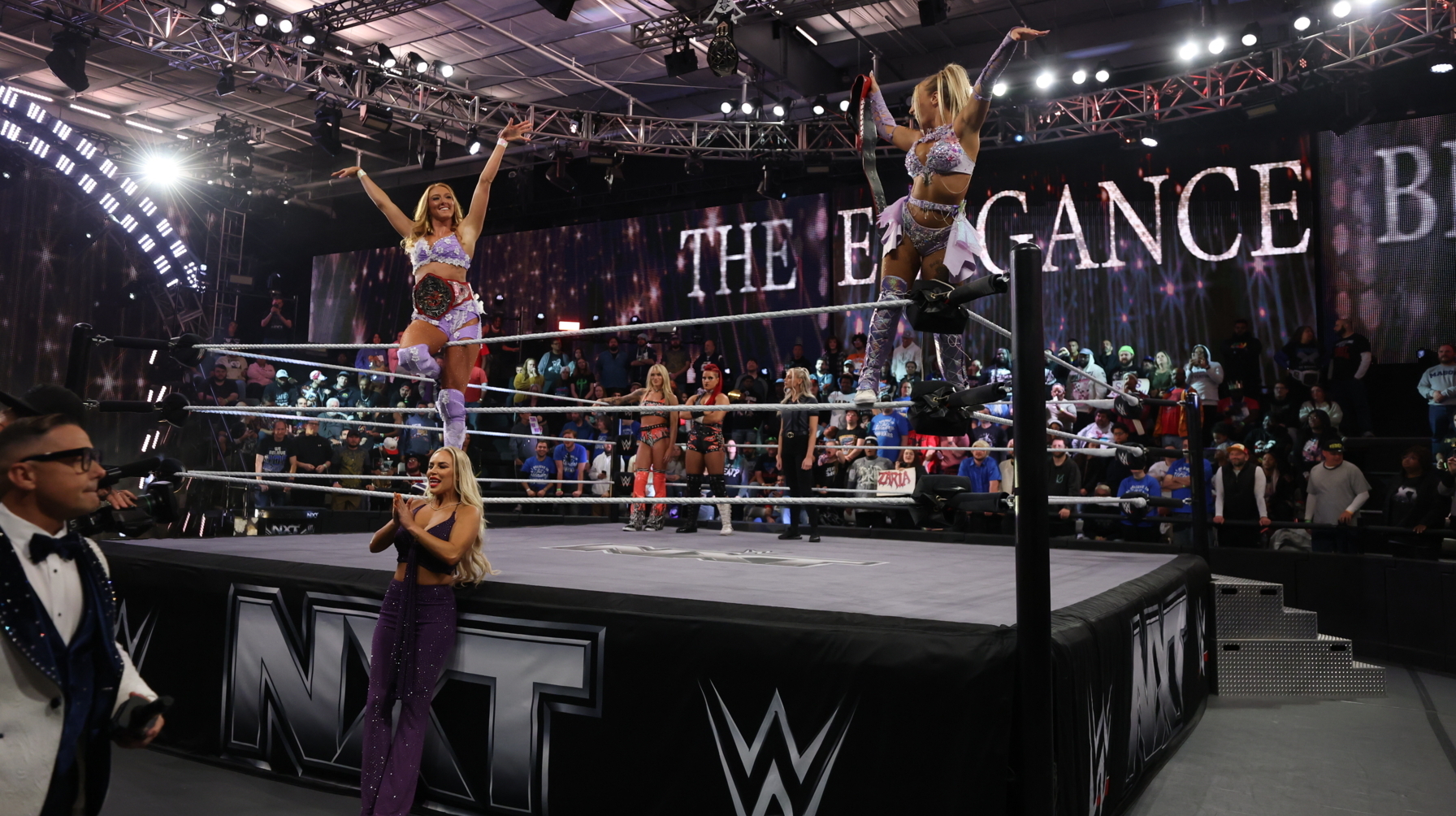 TNA Knockouts World Tag Team Champions The Elegance Brand retain the title vs NXT ZaRuca