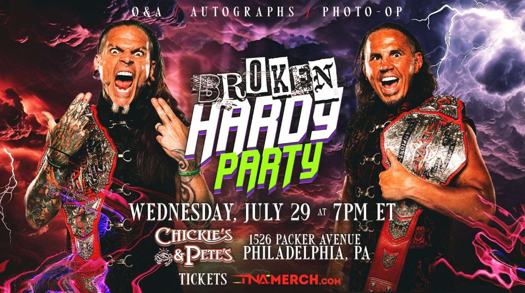 Broken Hardy Party Comes To Philadelphia on Wednesday, July 29, at Chickie’s & Pete’s
