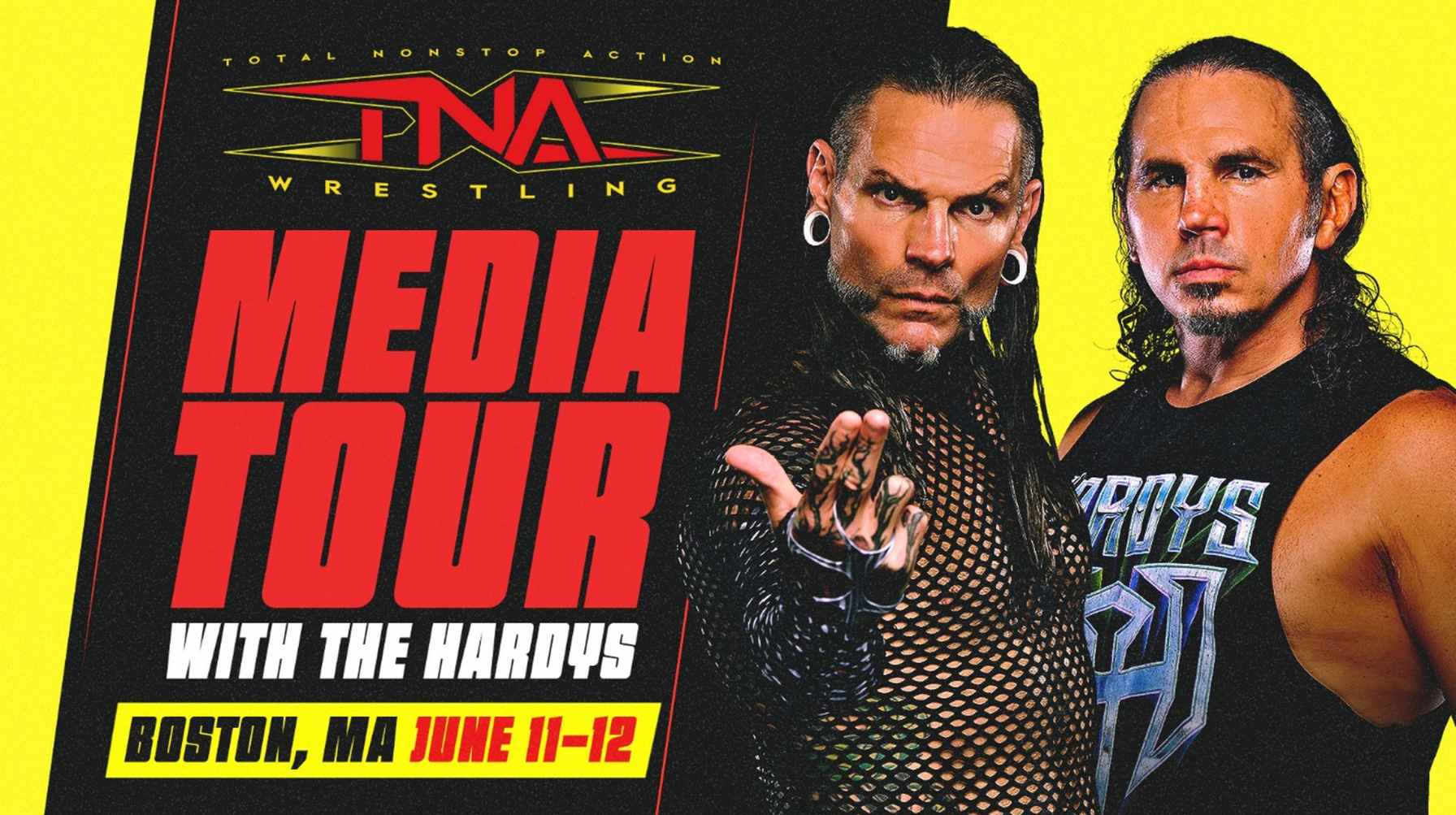 Pro Wrestling Legends Jeff & Matt Hardy Visit Boston On June 11-12 To Preview Slammiversary, The Summer Tradition From TNA Wrestling