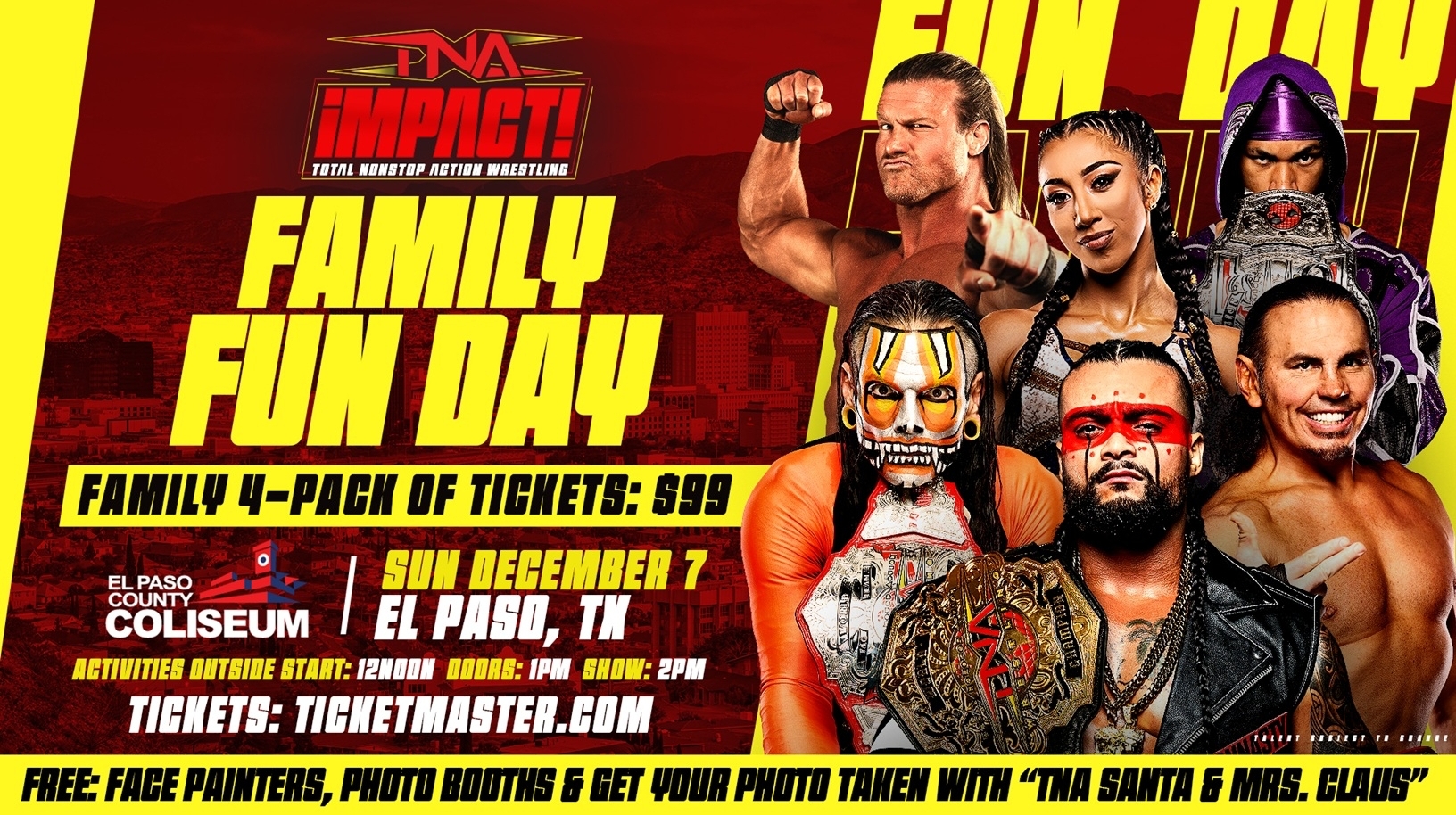 TNA Wrestling Brings “Family Fun Day” To El Paso, Texas On Sunday, December 7 For The Company’s Final Live Event Of 2025