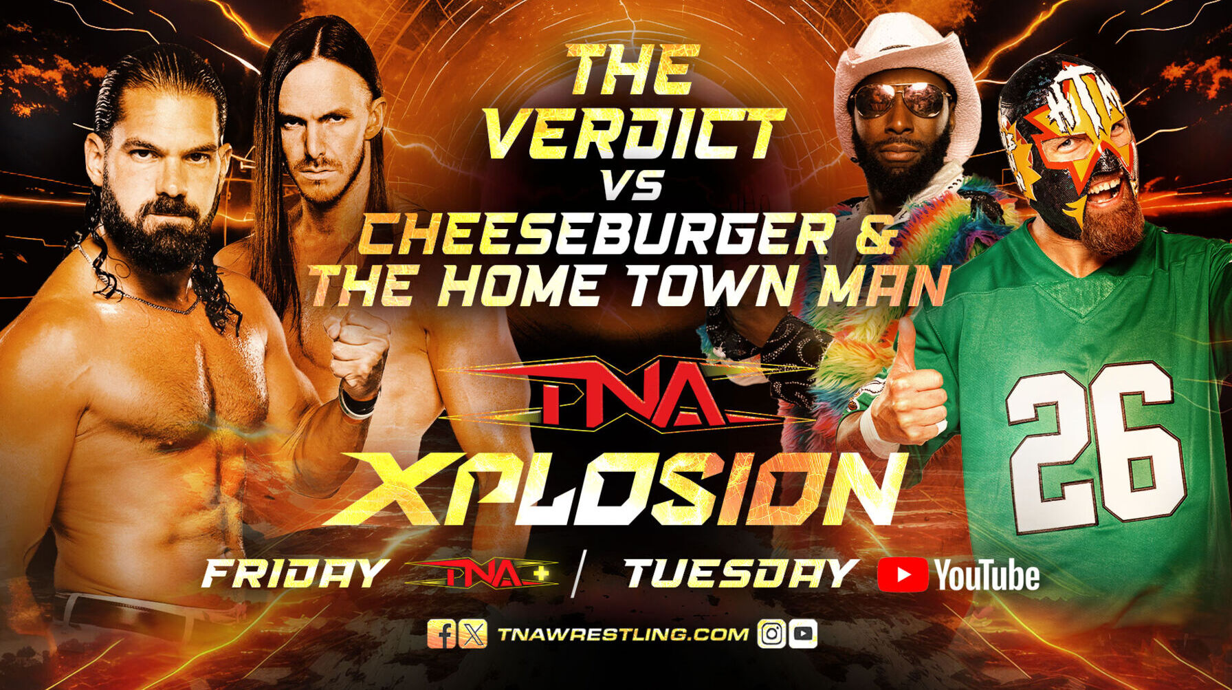 Cheeseburger and The Home Town Man join forces to take on The Verdict on Xplosion