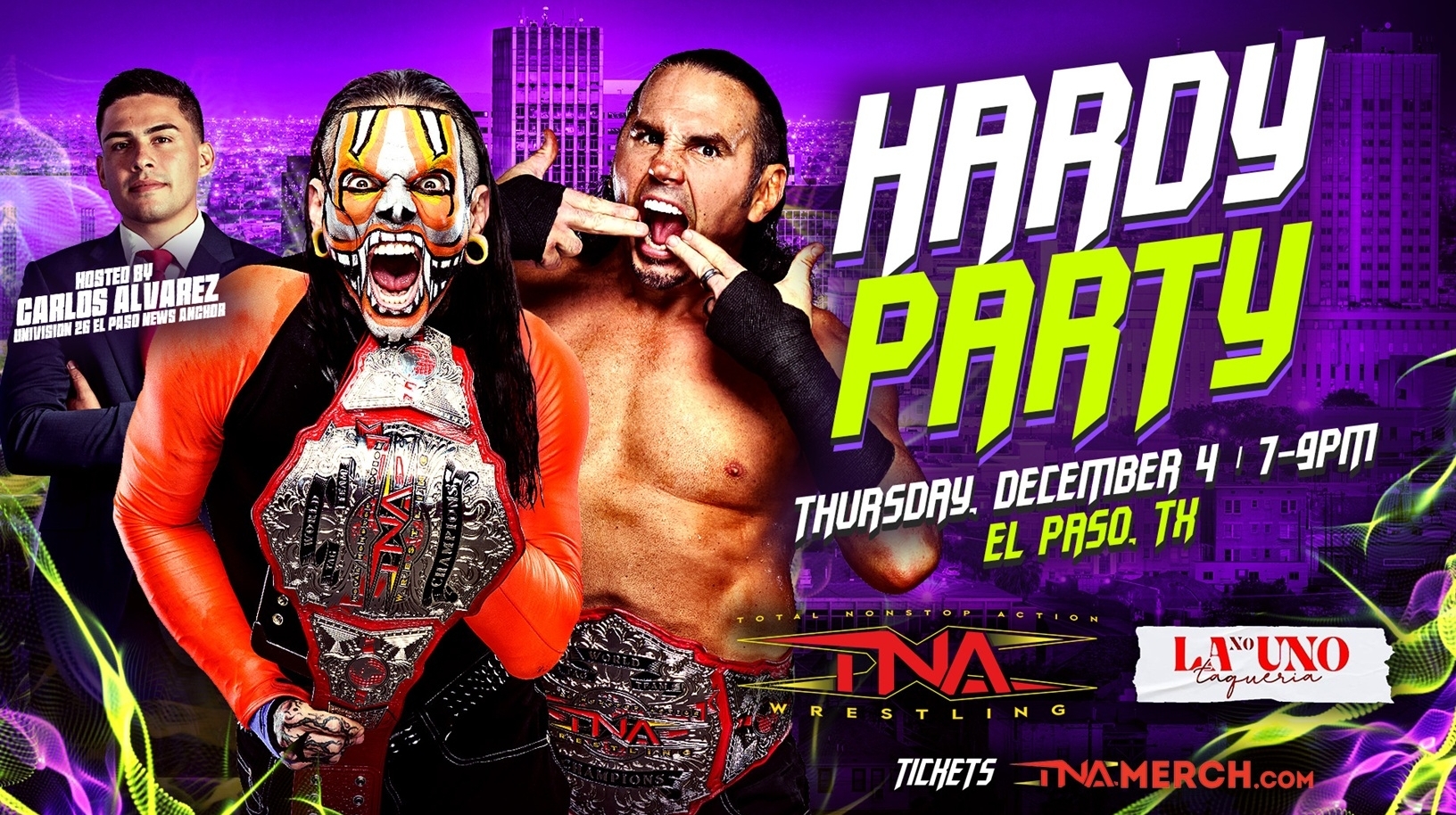 Hardy Party in El Paso, Texas Is Thursday Night, December 4 At La No. Uno Taqueria – And The Restaurant Will Feature Exclusive “Hardy Flautas” For Sale Starting on November 28