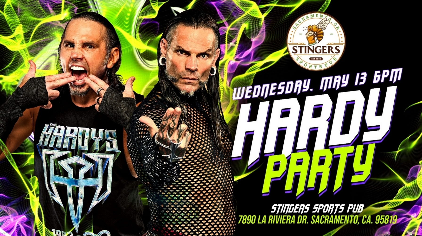 Hardy Party Comes to Sacramento, California on Wednesday, May 13 at Stingers SportsPub