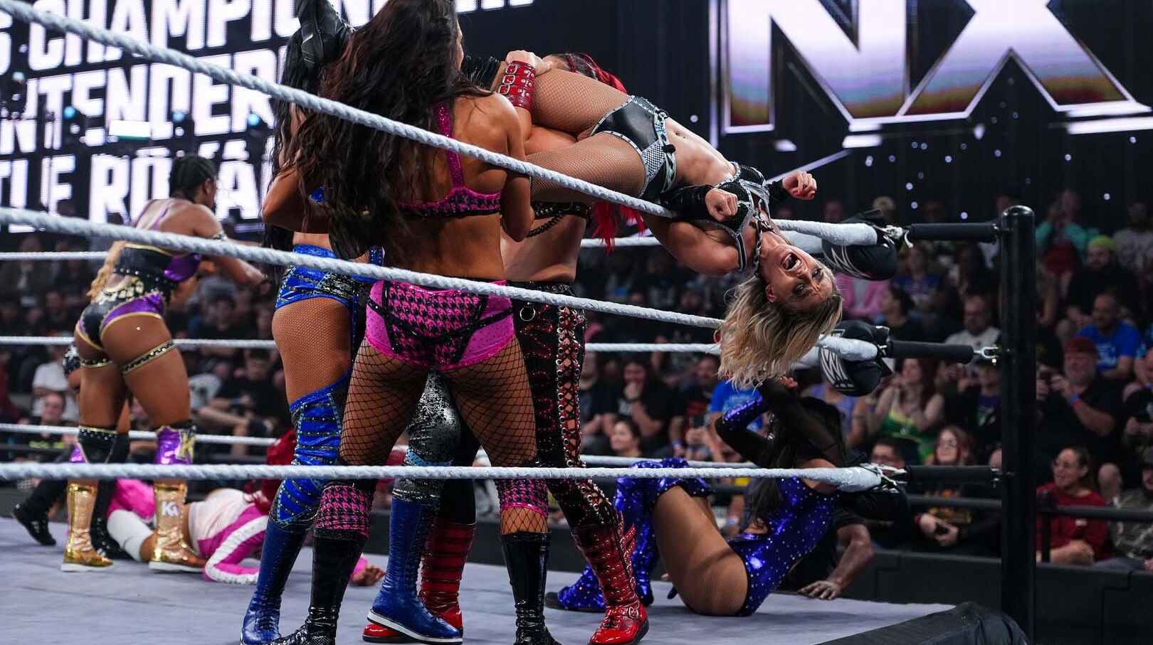 Knockouts TV Champion M by Elegance, Knockouts World Champion Xia Brookside, M by Elegance and Heather by Elegance Take Their Shot on NXT
