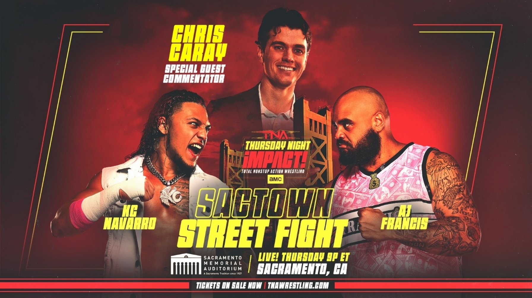 Chris Caray Joins TNA Wrestling Broadcast Team For Sacramento Street Fight On Thursday, May 14, Live on AMC
