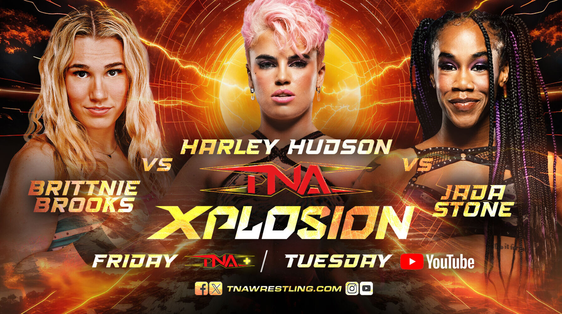 Brittnie Brooks, Harley Hudson and Jada Stone face off on Xplosion