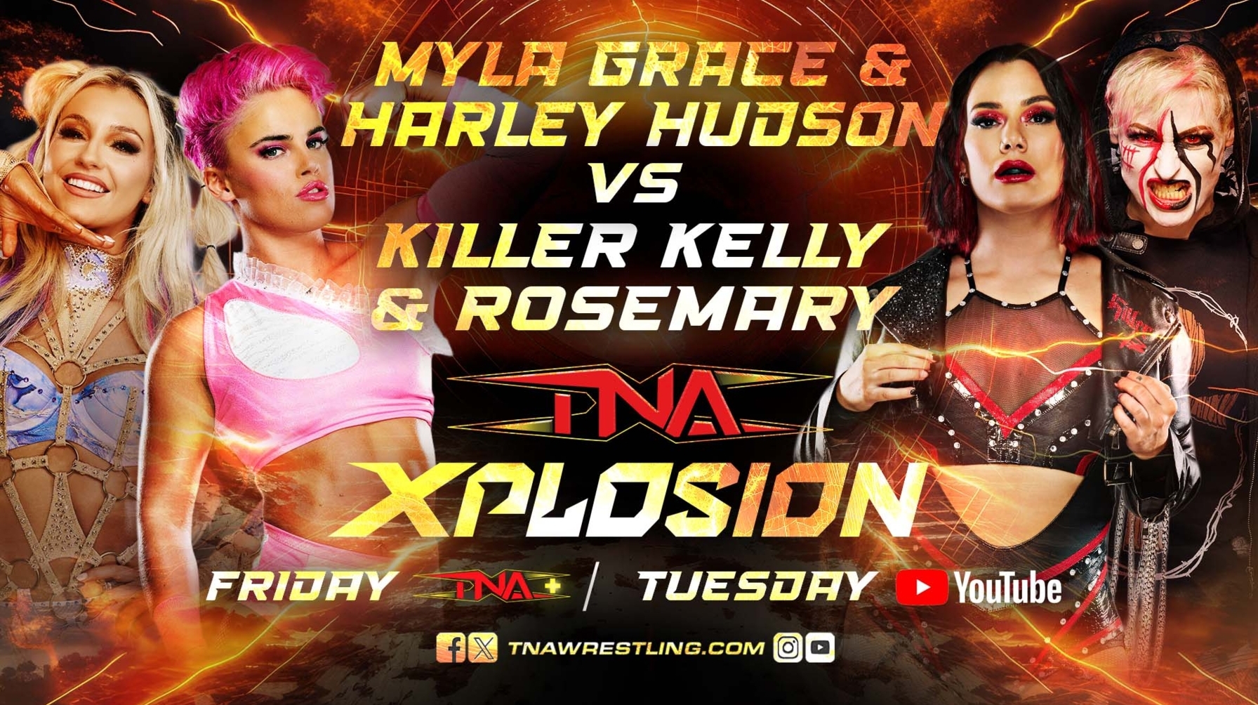 Rosemary & Killer Kelly Battle Myla Grace & Harley Hudson on Xplosion