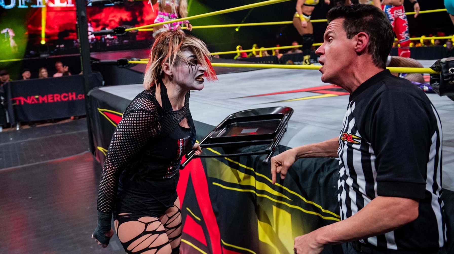 Rosemary Gets Eliminated First in the TNA Knockouts Battle Royal and is NOT Happy About it