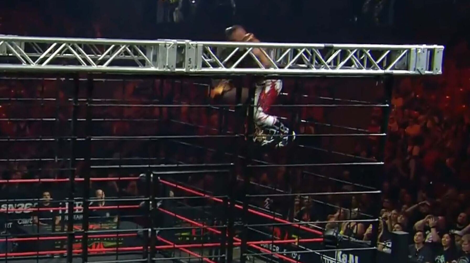Moose Takes Kazarian Down With a Spanish Fly Off the Cage | Lockdown August 23, 2026