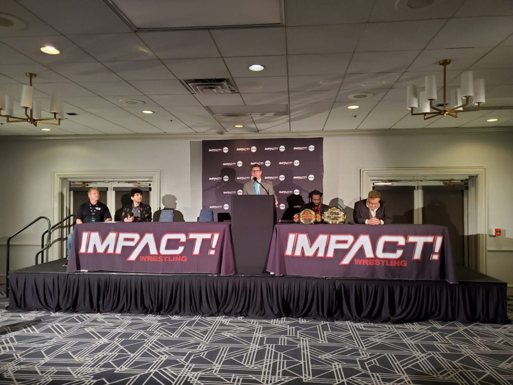 Swann & Omega Come to Blows at Rebellion Press Conference – TNA Wrestling